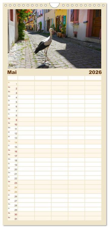 Produktbild: Familienplaner 2026 - Frankreichs idyllische D&ouml;rfer mit 5 Spalten (Wandkalender, 21 x 45 cm) CALVENDO
