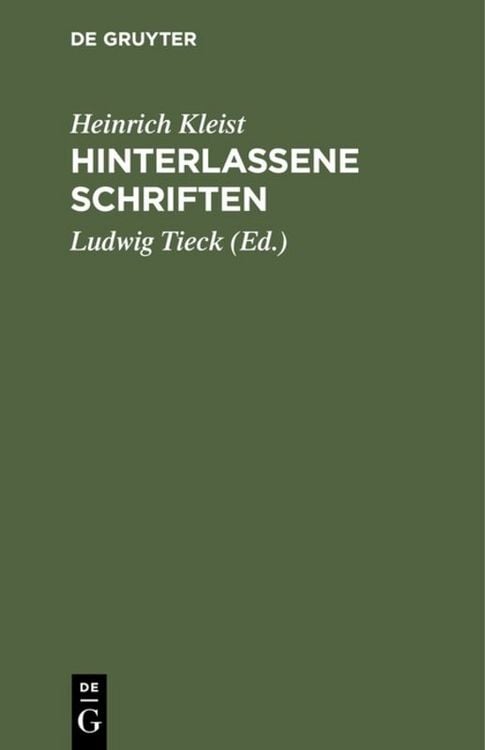 Produktbild: Hinterlassene Schriften