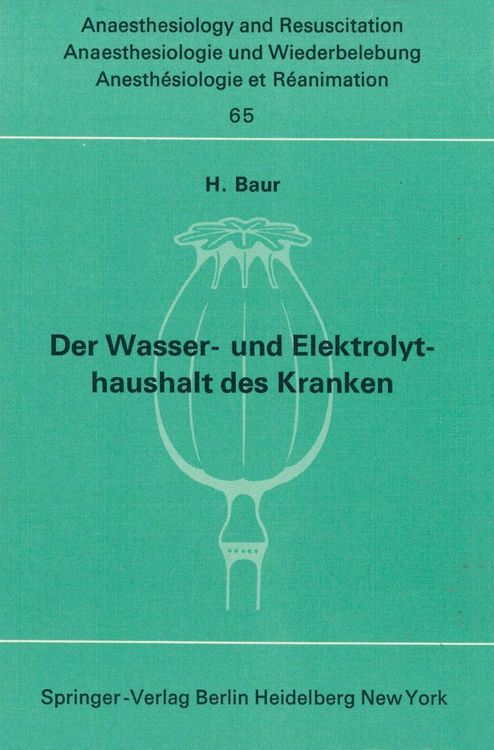 Produktbild: Der Wasser- und Elektrolythaushalt des Kranken