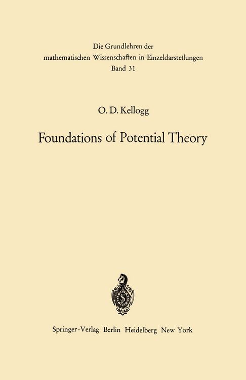 Produktbild: Foundations of Potential Theory