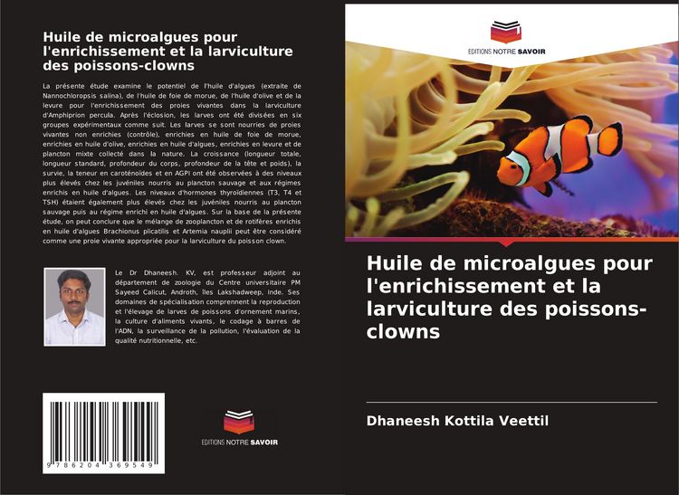 Produktbild: Huile de microalgues pour l'enrichissement et la larviculture des poissons-clowns