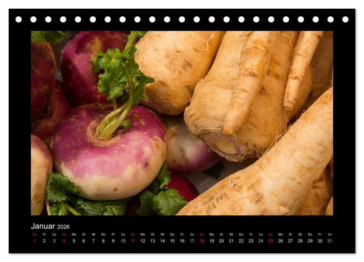Produktbild: essbar &ndash; Buntes Obst und Gem&uuml;se (Tischkalender 2026 DIN A5 quer), CALVENDO Monatskalender
