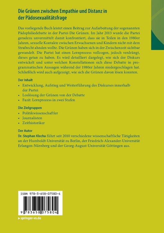 Produktbild: Die Gr&uuml;nen zwischen Empathie und Distanz in der P&auml;dosexualit&auml;tsfrage