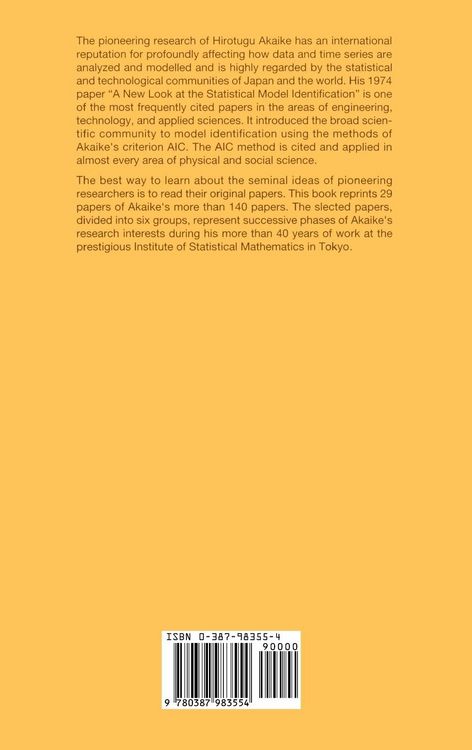 Produktbild: Selected Papers of Hirotugu Akaike