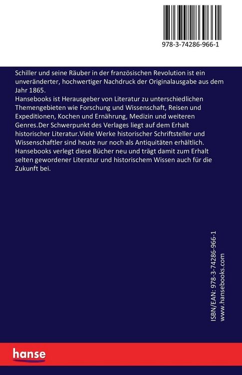Produktbild: Schiller und seine R&auml;uber in der franz&ouml;sischen Revolution