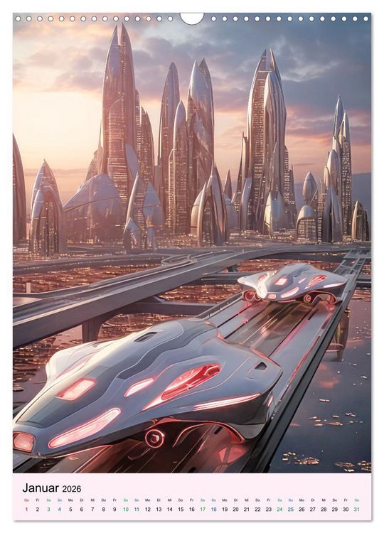 Produktbild: Sci-fi Welten - Fantasiebilder (Wandkalender 2026 DIN A3 hoch), CALVENDO Monatskalender