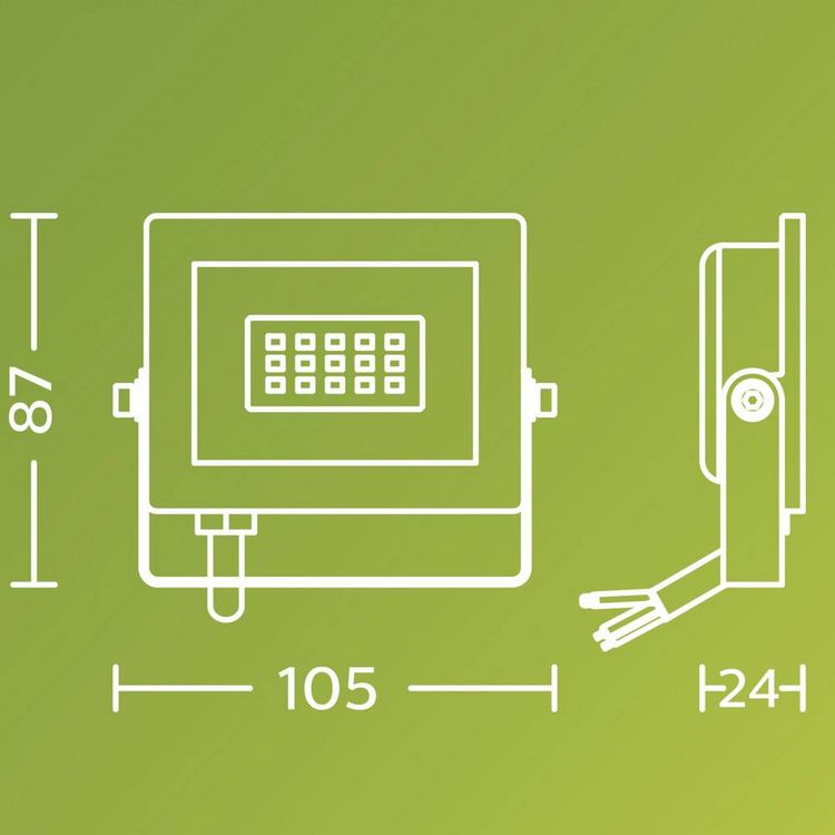 Produktbild: Philips LED Lois 929004641401 LED-Au&szlig;enstrahler 10W Leuchtfarben: Warmwei&szlig;