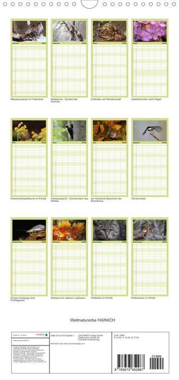 Produktbild: Familienplaner Weltnaturerbe Hainich (Wandkalender 2022 , 21 cm x 45 cm, hoch)