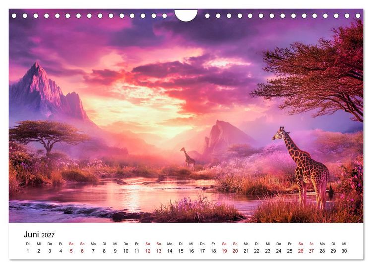 Produktbild: Sanfte Riesen - Giraffen in ihrer Welt (Wandkalender 2027 DIN A4 quer), CALVENDO Monatskalender