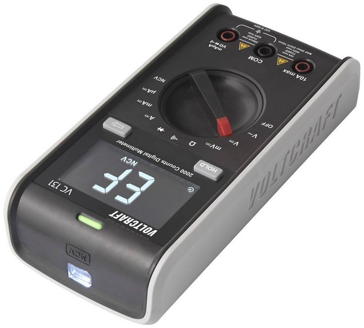 Produktbild: VOLTCRAFT VC131 Hand-Multimeter digital CAT III 600V Anzeige (Counts): 2000
