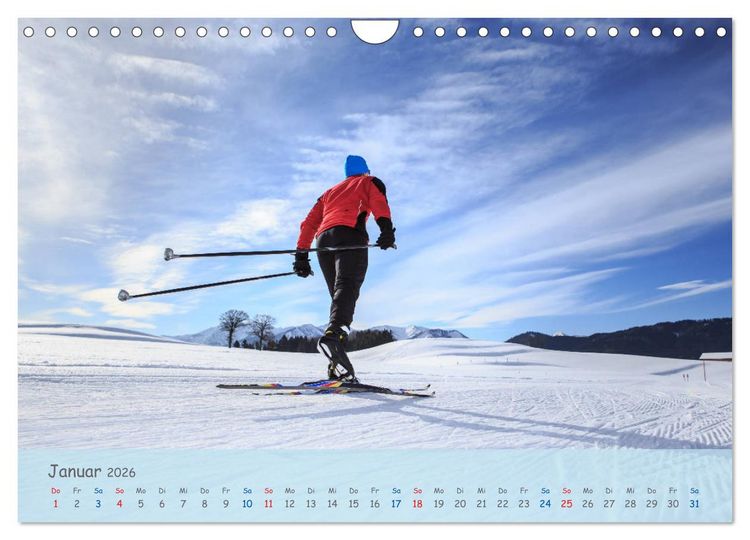 Produktbild: Langlaufen - f&uuml;r K&ouml;rper und Seele (Wandkalender 2026 DIN A4 quer), CALVENDO Monatskalender