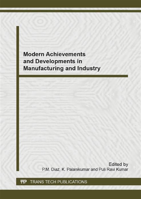Produktbild: Modern Achievements and Developments in Manufacturing and Industry