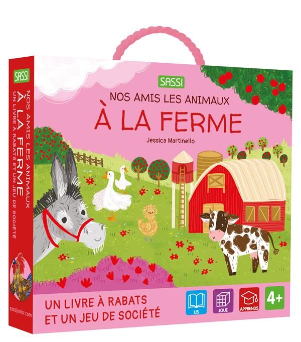 Produktbild: A la ferme : un livret &agrave; rabats et un jeu de soci&eacute;t&eacute; : 4+