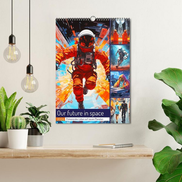 Produktbild: Our future in space. Pulsierendes Leben auf neuen Planeten (Wandkalender 2026 DIN A3 hoch), CALVENDO Monatskalender