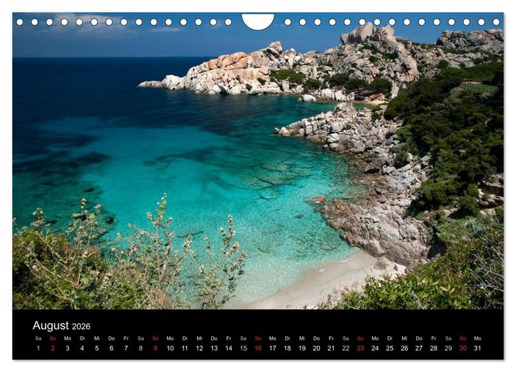 Produktbild: Sardinien Costa Smeralda und der Norden (Wandkalender 2026 DIN A4 quer), CALVENDO Monatskalender