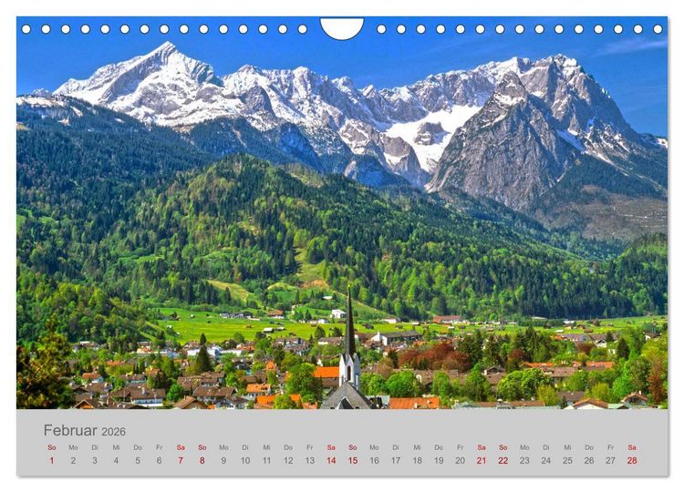 Produktbild: Garmisch-Partenkirchen Werdenfelser Land (Wandkalender 2026 DIN A4 quer), CALVENDO Monatskalender