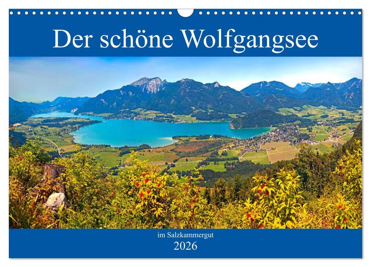 Produktbild: Der sch&ouml;ne Wolfgangsee im Salzkammergut (Wandkalender 2026 DIN A3 quer), CALVENDO Monatskalender