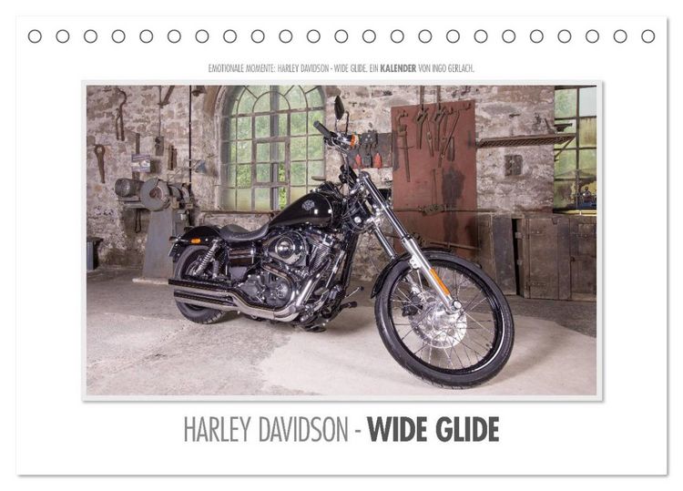 Produktbild: Emotionale Momente: Harley Davidson - Wide Glide (Tischkalender 2026 DIN A5 quer), CALVENDO Monatskalender