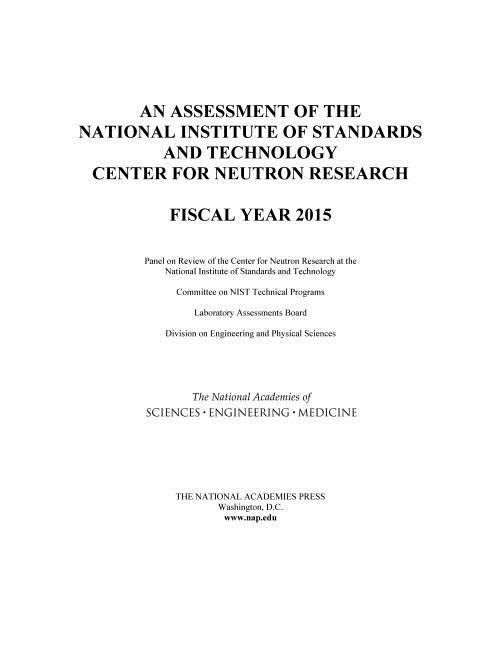 Produktbild: An Assessment of the National Institute of Standards and Technology Center for Neutron Research