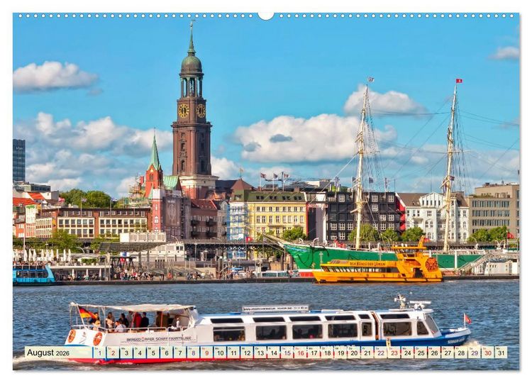 Produktbild: Hamburg - meine Stadt mit viel Herz (hochwertiger Premium Wandkalender 2026 DIN A2 quer), Kunstdruck in Hochglanz