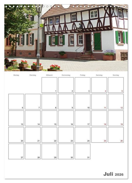 Produktbild: Weinheim an der Bergstra&szlig;e Planer (Wandkalender 2026 DIN A3 hoch), CALVENDO Monatskalender