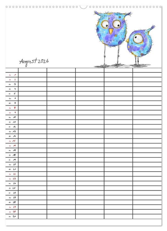 Produktbild: Bunte Freunde (hochwertiger Premium Wandkalender 2026 DIN A2 hoch), Kunstdruck in Hochglanz