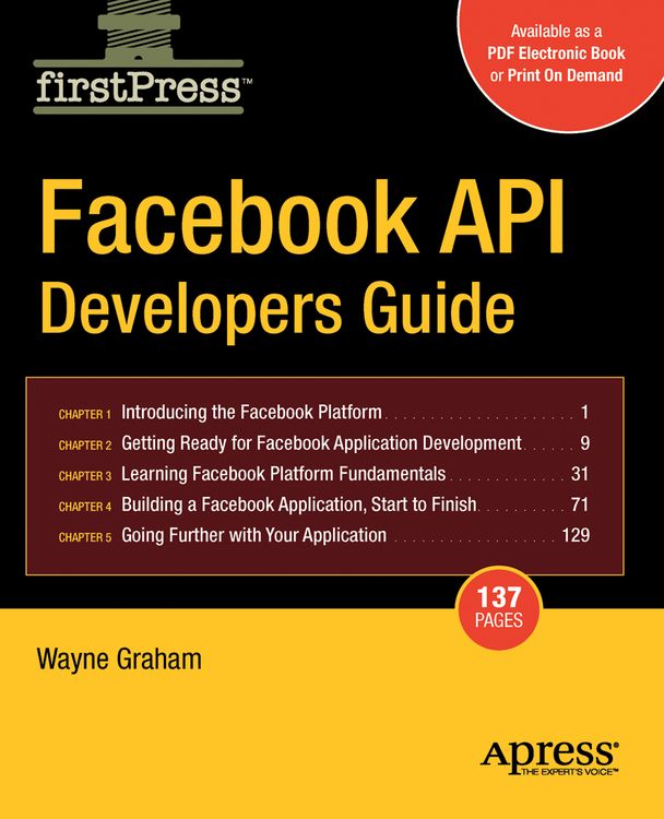 Produktbild: Facebook API Developers Guide