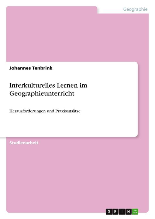 Produktbild: Interkulturelles Lernen im Geographieunterricht