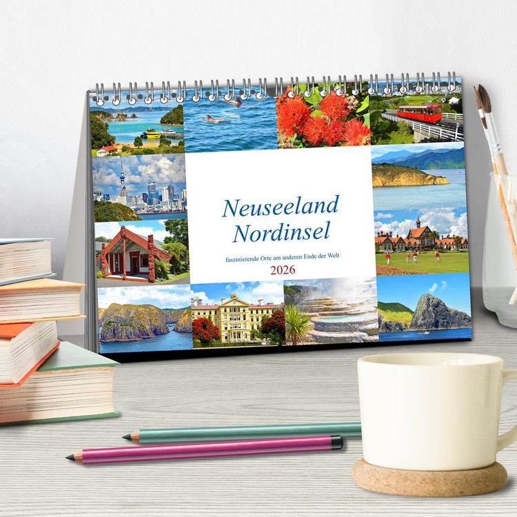 Produktbild: Neuseeland Nordinsel - faszinierende Orte am anderen Ende der Welt (Tischkalender 2026 DIN A5 quer), CALVENDO Monatskalender