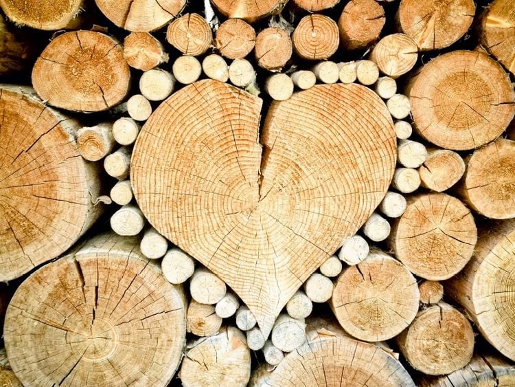 Produktbild: CALVENDO Puzzle Herz Holzmaserung | 1000 Teile Lege-Gr&ouml;&szlig;e 64 &times; 48 cm Foto-Puzzle f&uuml;r gl&uuml;ckliche Stunden