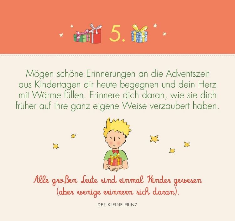 Produktbild: Postkarten-Adventskalender. Der Kleine Prinz. 24 liebe W&uuml;nsche f&uuml;r dich