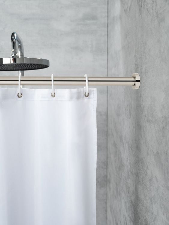Produktbild: Teleskop-Duschstange Mod. Luz 70 - 115 cm, Chrom, ausziehbare Duschvorhangstange aus rostfreiem