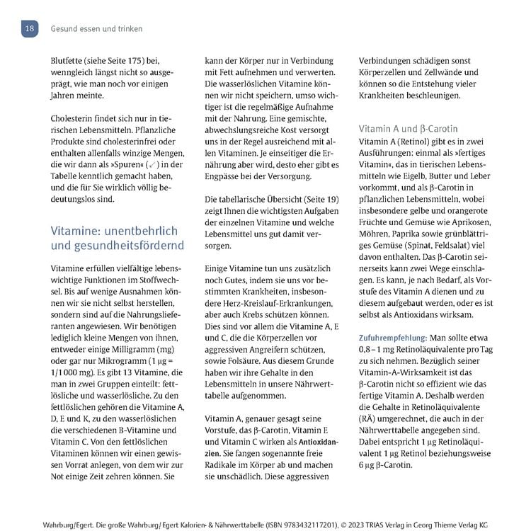 Produktbild: Die gro&szlig;e Wahrburg/Egert Kalorien-&-N&auml;hrwerttabelle