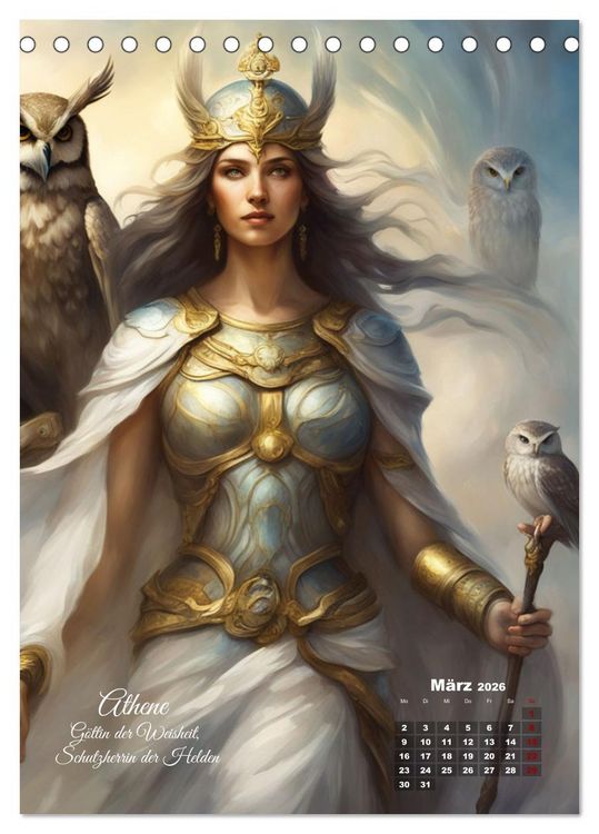 Produktbild: Zw&ouml;lf G&ouml;tter der griechischen Mythologie (Tischkalender 2026 DIN A5 hoch), CALVENDO Monatskalender