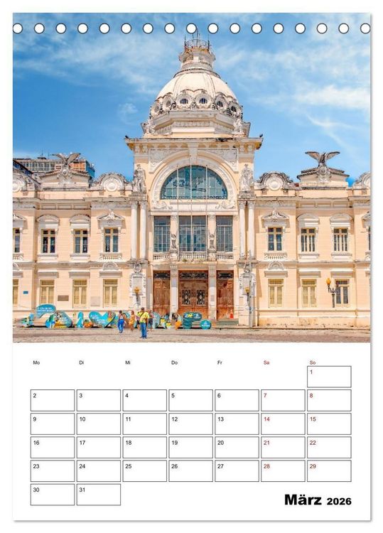 Produktbild: Salvador de Bahia - wundersch&ouml;nes Reiseziel (Tischkalender 2026 DIN A5 hoch), CALVENDO Monatskalender