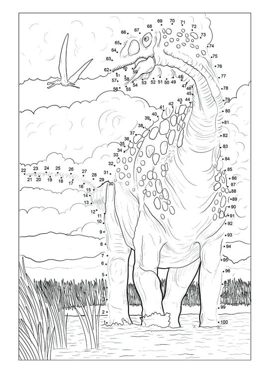 Produktbild: Punkt-zu-Punkt Dinosaurier Malbuch f&uuml;r Kinder von 7&ndash;10 Jahren mit 50 authentischen Ausmalbildern