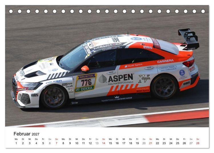 Produktbild: Die Vier Ringe im Motorsport (Tischkalender 2027 DIN A5 quer), CALVENDO Monatskalender