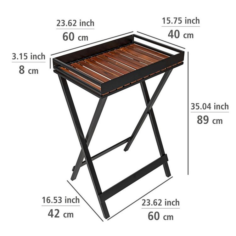 Produktbild: Beistelltisch mit Tablett Mod. Taba, zertifiziertes Akazienholz