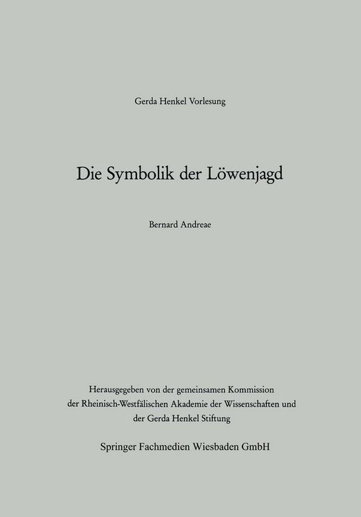 Produktbild: Die Symbolik der L&ouml;wenjagd