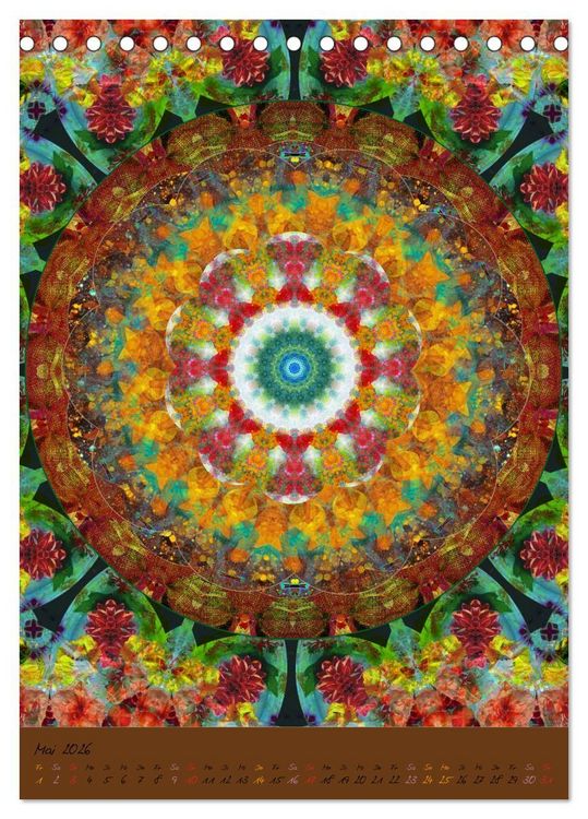 Produktbild: FLORALE MANDALAS (Tischkalender 2026 DIN A5 hoch), CALVENDO Monatskalender