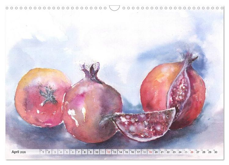 Produktbild: Obst Aquarelle (Wandkalender 2026 DIN A3 quer), CALVENDO Monatskalender