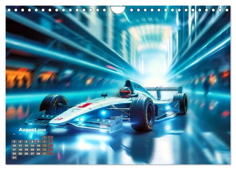 Produktbild: Formel E futuristisch (Wandkalender 2026 DIN A4 quer), CALVENDO Monatskalender