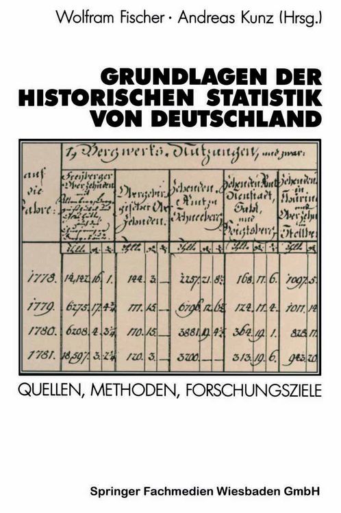 Produktbild: Grundlagen der Historischen Statistik von Deutschland