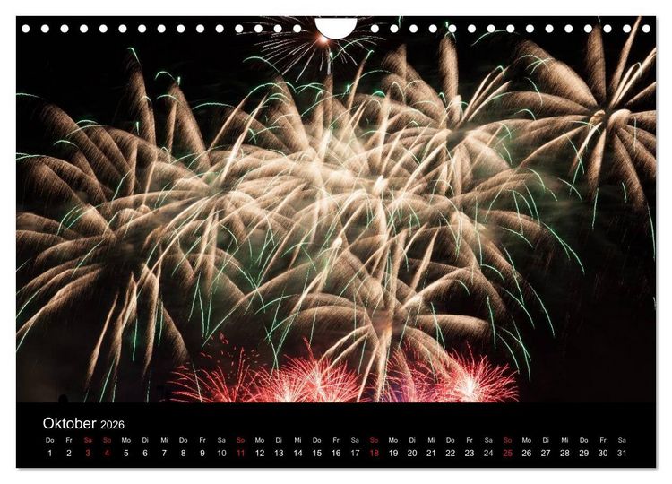 Produktbild: Feuerwerk (Wandkalender 2026 DIN A4 quer), CALVENDO Monatskalender
