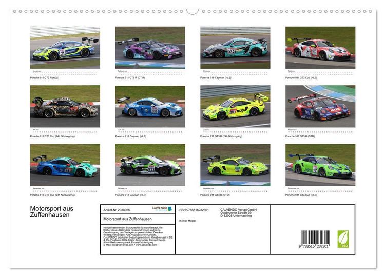 Produktbild: Motorsport aus Zuffenhausen (hochwertiger Premium Wandkalender 2026 DIN A2 quer), Kunstdruck in Hochglanz