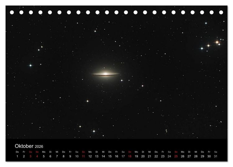 Produktbild: Universum - Eine Reise zu den Sternen (Tischkalender 2026 DIN A5 quer), CALVENDO Monatskalender
