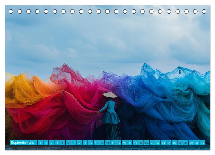 Produktbild: Netzpoesie: Ein Jahr in Farben (Tischkalender 2026 DIN A5 quer), CALVENDO Monatskalender