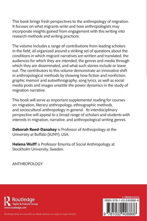 Produktbild: Anthropological Approaches to Reading Migrant Writing