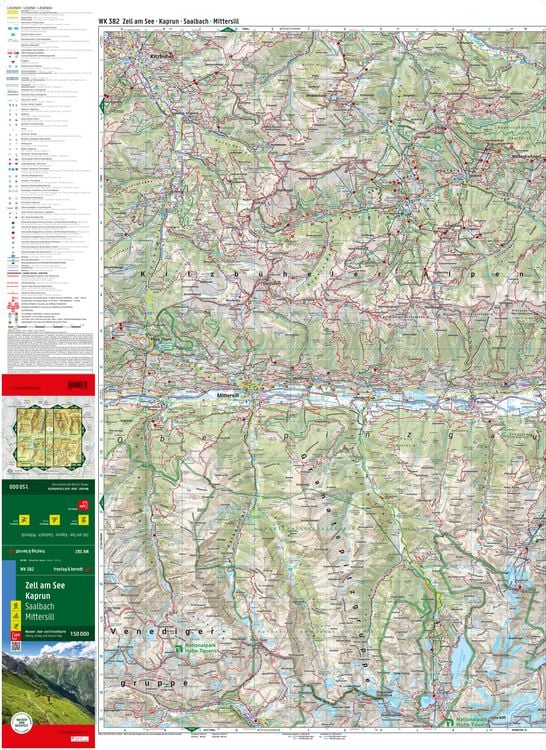 Produktbild: Freytag & berndt Wanderkarte WK 382 Zell am See - Kaprun, Saalbach - Mittersill 1:50.000