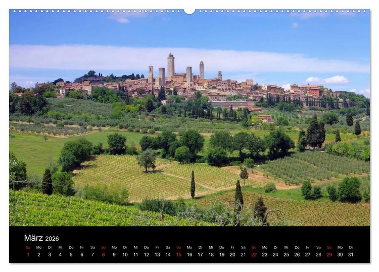 Produktbild: Toskana &ndash; Traumlandschaft in Italien (Wandkalender 2026 DIN A2 quer), CALVENDO Monatskalender